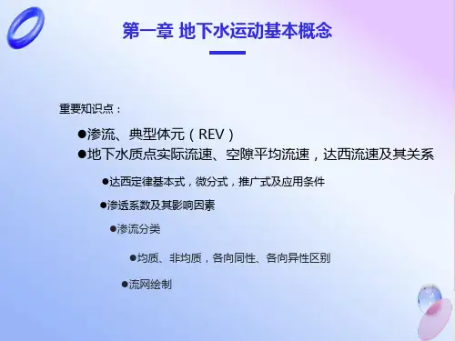 渗流的基本定律(达西定律)