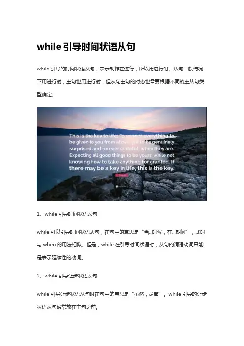 while引导时间状语从句