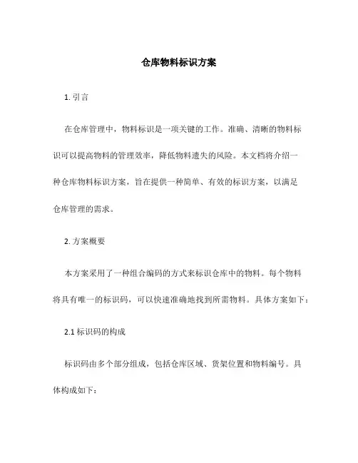 仓库物料标识方案