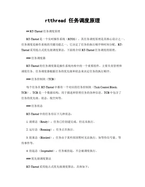 rtthread 任务调度原理