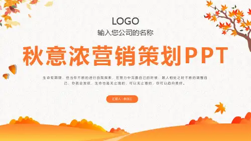 秋意浓营销策划PPT模板(完美版)
