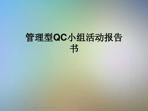 管理型QC小组活动报告书