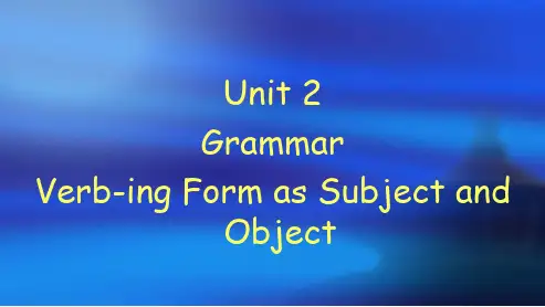 高中英语人教版必修四Unit2_Working_the_land--Grammarppt课件