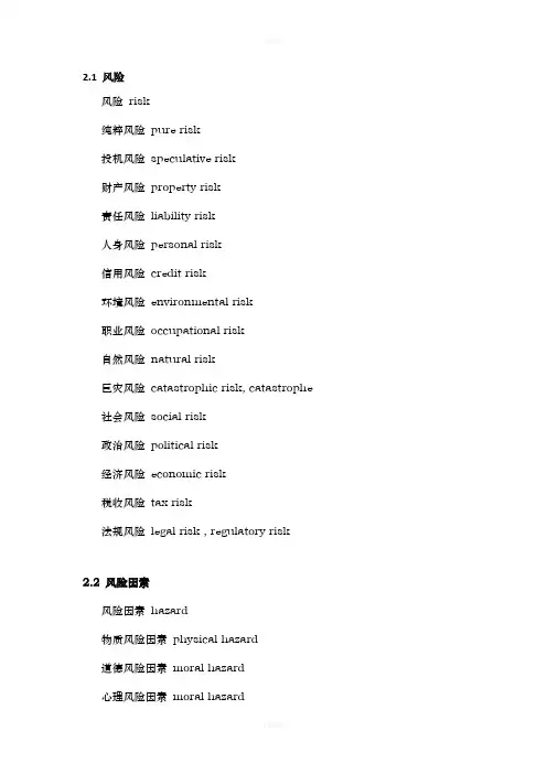 保险术语