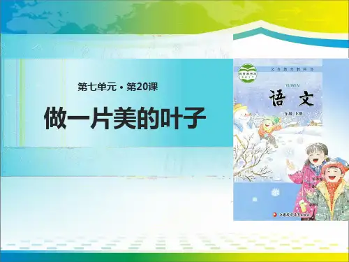《做一片美的叶子》ppt教学课件【完美版课件】