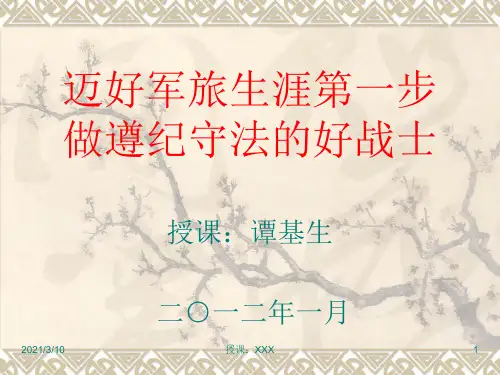 做遵纪守法的好战士PPT参考