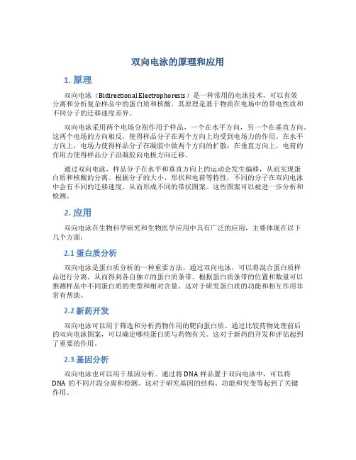 双向电泳的原理和应用