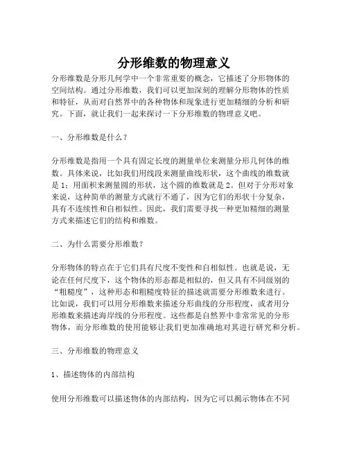 分形维数的物理意义