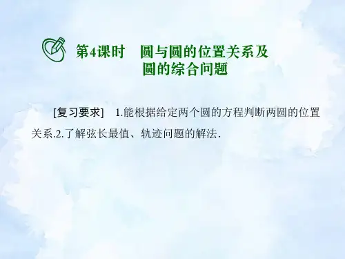高考数学一轮总复习课件：圆与圆的位置关系