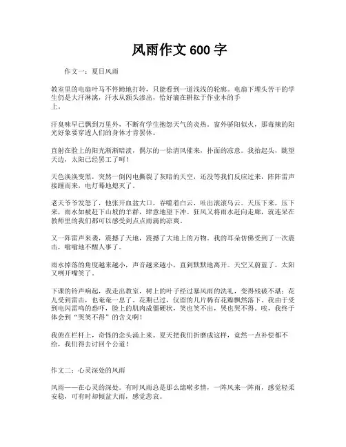 风雨作文600字