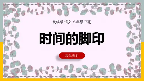 初中语文人教部编版八年级下册《8.时间的脚印》课件(完美版)