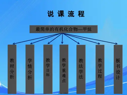 人教版高中化学必修2《简单的有机化合物-甲烷》说课课件