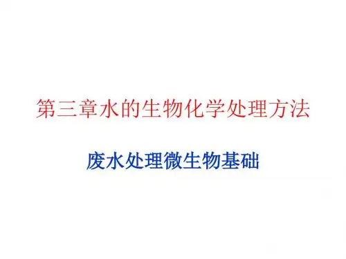 废水处理微生物基础 第三章 水的生物化学处理方法1