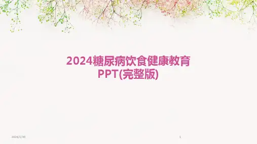 2024糖尿病饮食健康教育PPT(完整版)(2024)