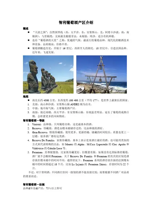 智利葡萄酒产区介绍