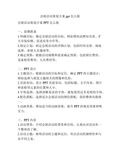 会展活动策划方案ppt怎么做