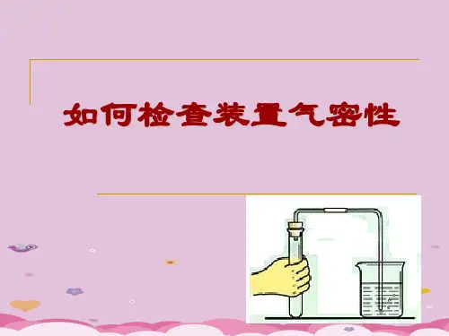 如何检查装置气密性PPT课件 人教版