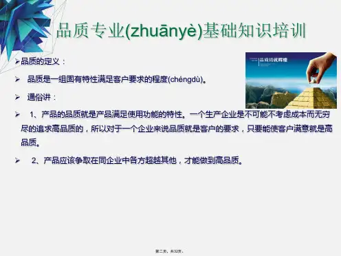 品质专业基础知识培训资料讲解