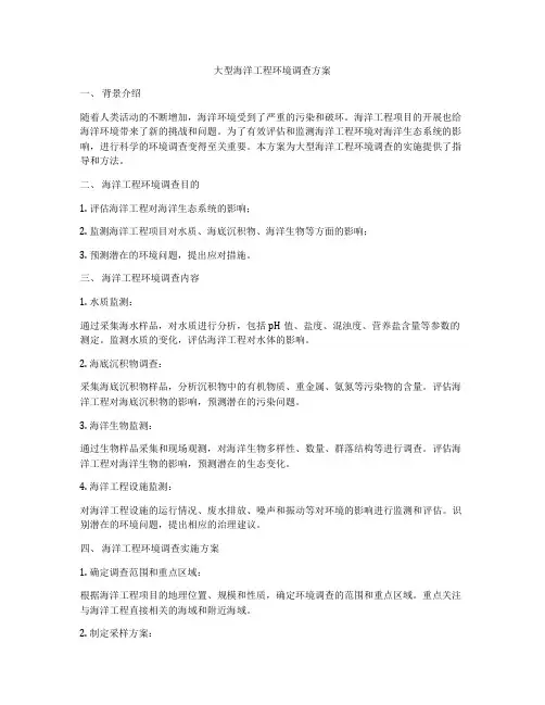 大型海洋工程环境调查方案