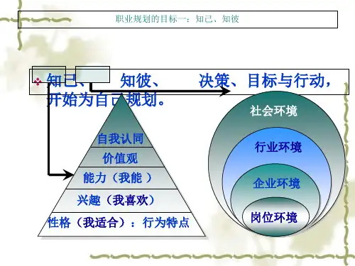 职业生涯决策--我是我的选择