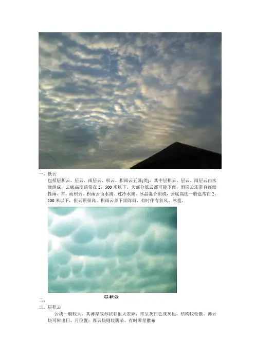 云的种类