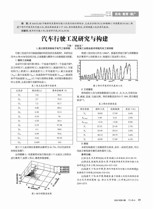 汽车行驶工况研究与构建