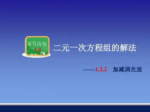1.2.2 加减消元法