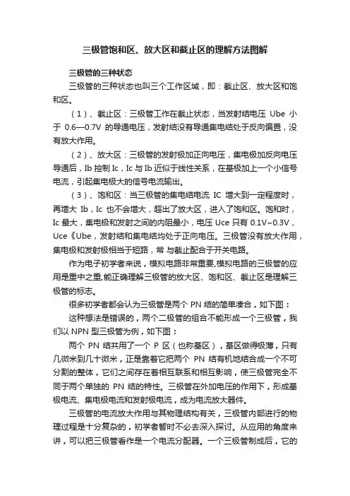 三极管饱和区、放大区和截止区的理解方法图解