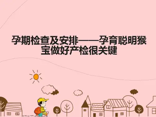 孕期检查及安排精品PPT课件