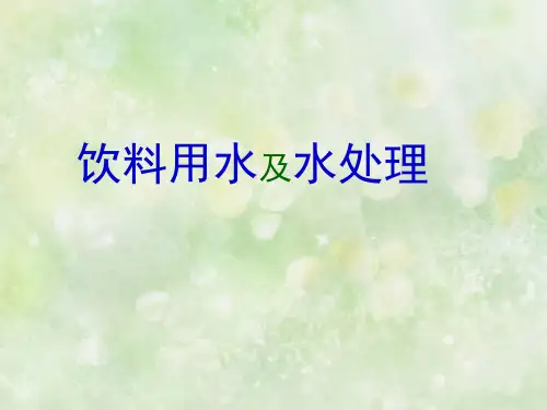 -软饮料用水及水处理