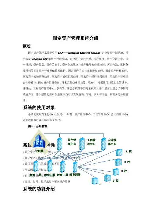 固定资产管理系统功能介绍