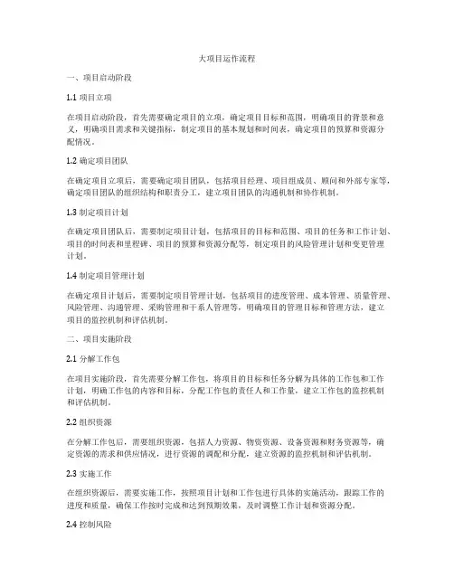 大项目运作流程