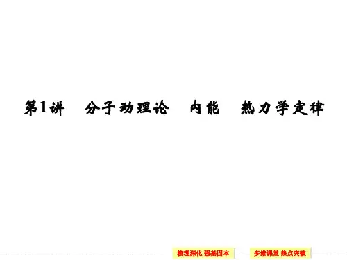 高考物理一轮复习_选修3-3_热学_第1讲_分子动理论_内能_热力学定律