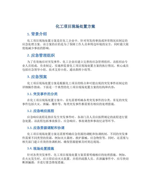 化工项目现场处置方案