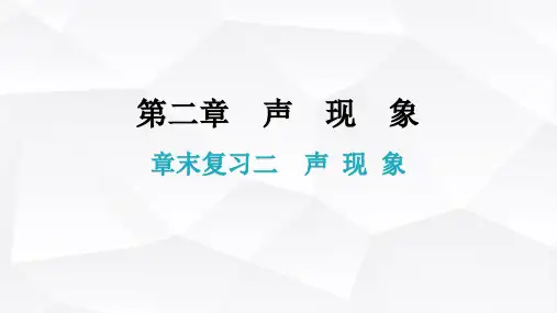 人教版八年级物理上册第二章章末复习二声现象教学课件(46页)