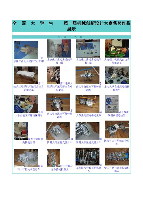 全国大学生机械创新设计大赛参赛作品