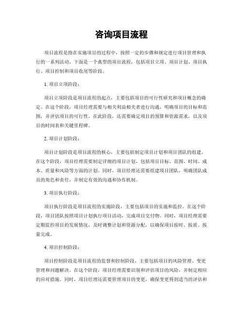 咨询项目流程