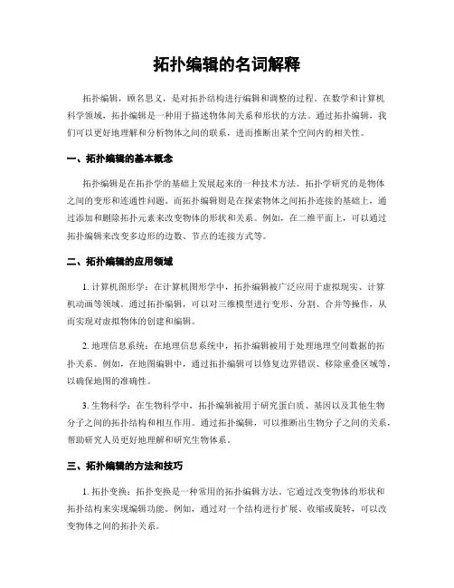 拓扑编辑的名词解释