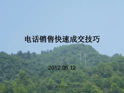 电话销售速成的12种方法ppt课件