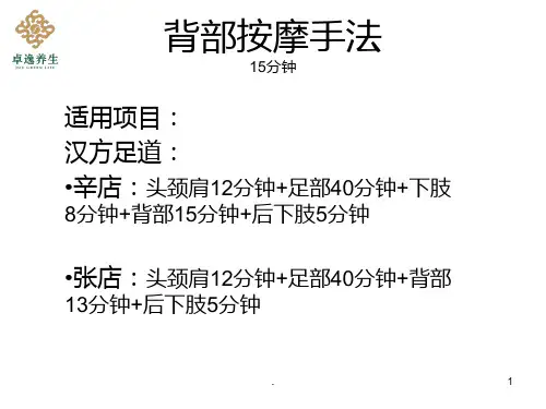 背部按摩手法PPT课件