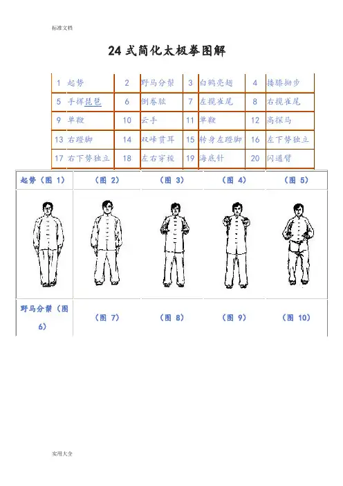 24式简化太极拳现用图解