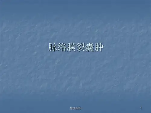 脉络膜裂囊肿