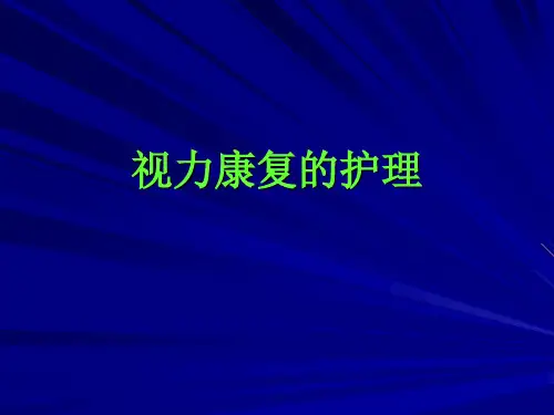 视力康复的护理 PPT课件