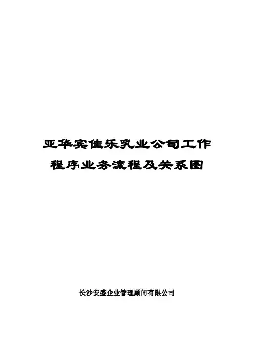 BPM业务流程管理-亚华乳业公司工作程序业务流程及关系图 精品