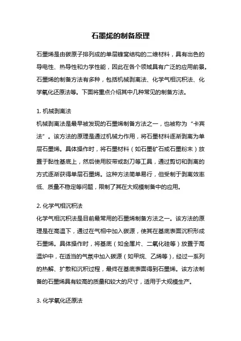 石墨烯的制备原理