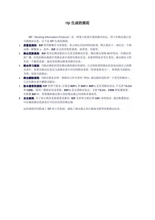 rip生成的规则