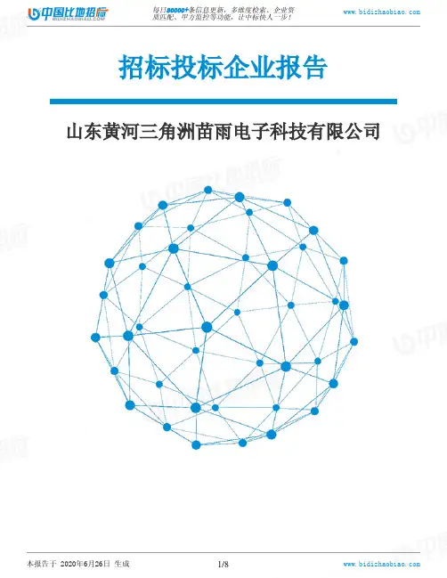 山东黄河三角洲苗雨电子科技有限公司-招投标数据分析报告