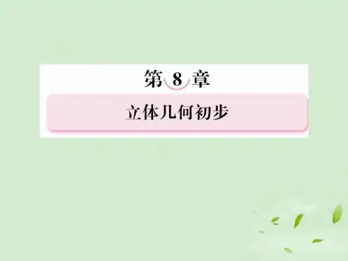 2013年高考数学总复习 简单几何体 北师大版