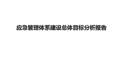 应急管理体系建设总体目标分析报告