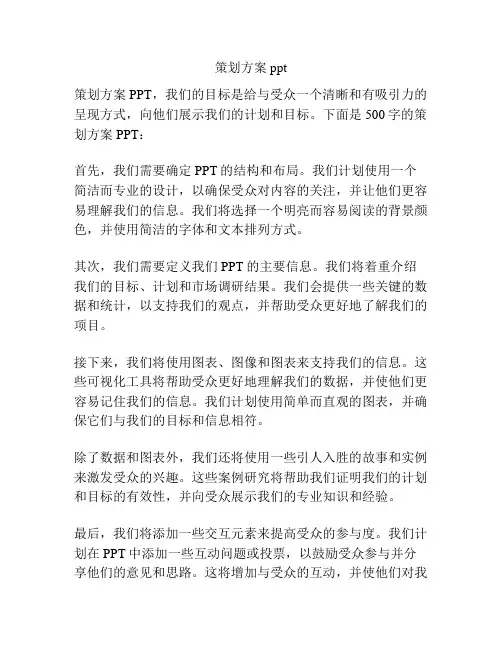 策划方案ppt